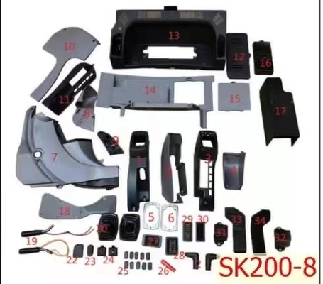 Full Interior Trim Panels For Kobelco SK200-8 SK300-8 Crawler Excavator